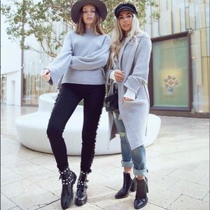 🖤Elan🖤Black jeans with frayed edges